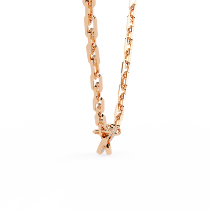 Round Cut Natural & Lab Grown 18k Solid Gold Art Deco Cluster Daily Wear Necklace For Women's - HIGHCARAT DIAMONDS