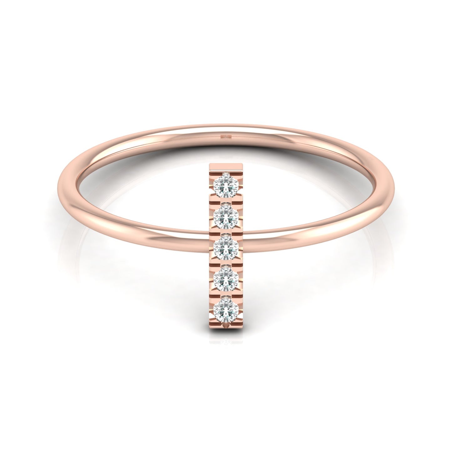 Round Cut Natural Or Labgrown Diamond Ecofriendly Daily Wear Band Ring For Her