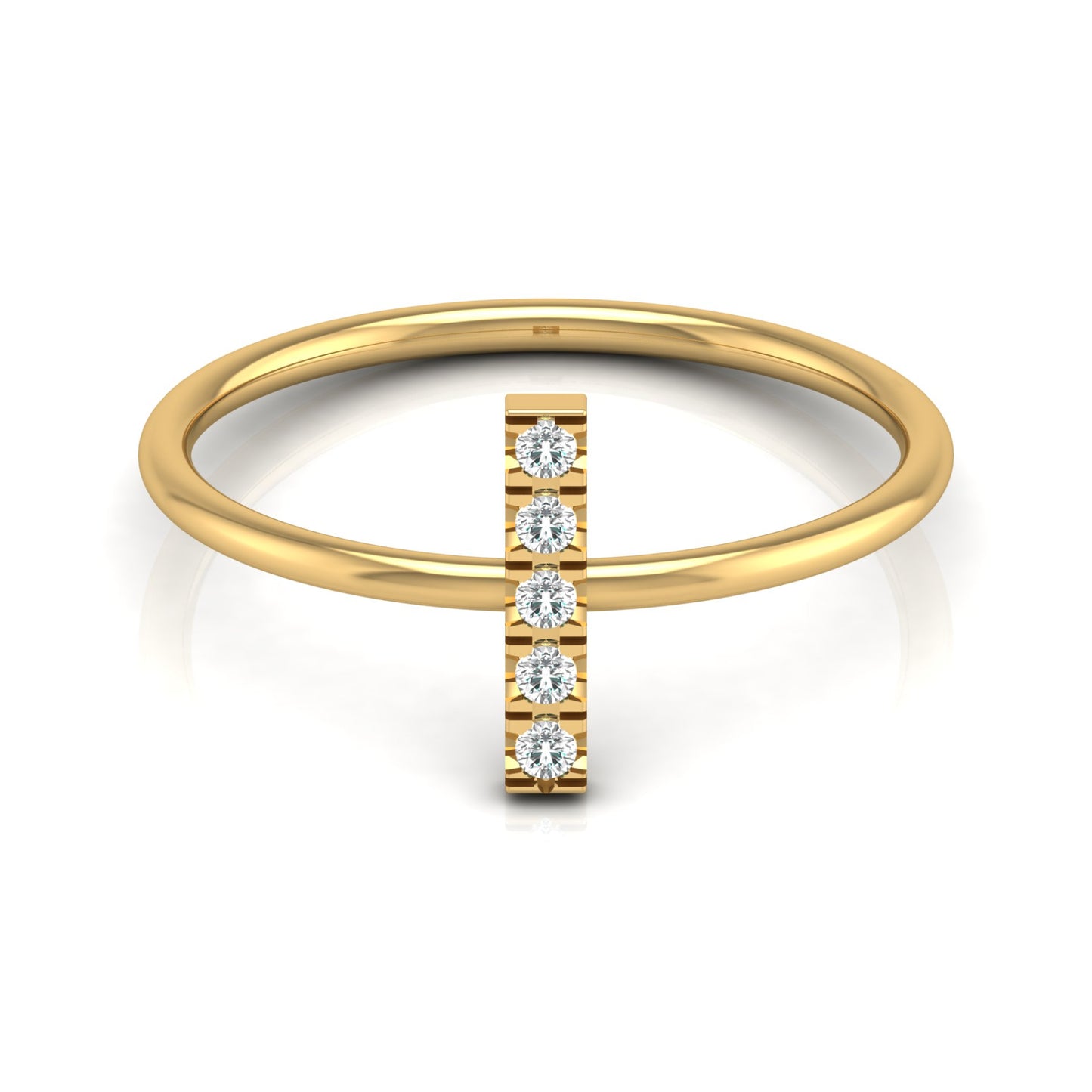 Round Cut Natural Or Labgrown Diamond Ecofriendly Daily Wear Band Ring For Her