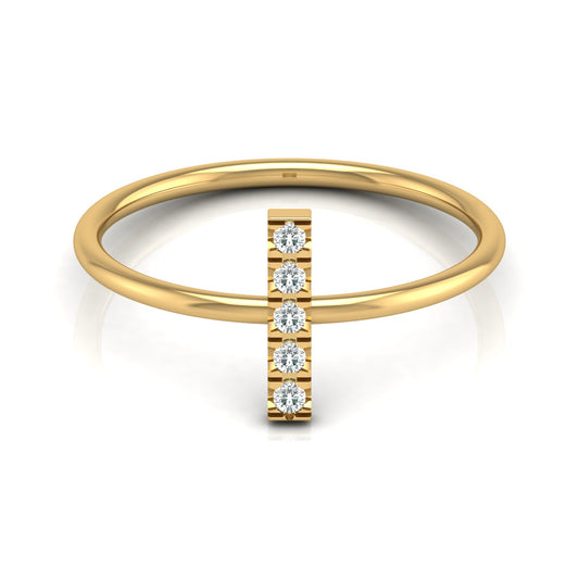 Round Cut Natural Or Labgrown Diamond Ecofriendly Daily Wear Band Ring For Her - HIGHCARAT DIAMONDS