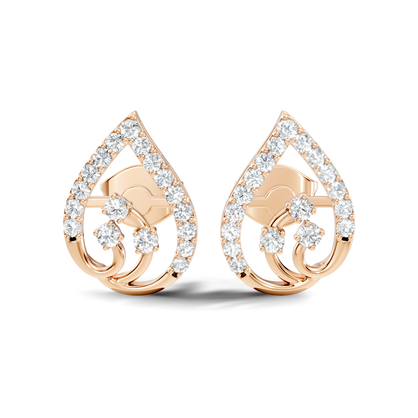 Round Shape Lab Grown Diamond 14k Solid Gold Ethical New Affordable Diamond Earrings For Women - HIGHCARAT DIAMONDS