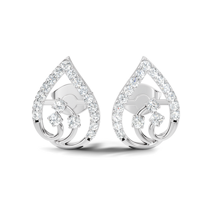 Round Shape Lab Grown Diamond 14k Solid Gold Ethical New Affordable Diamond Earrings For Women - HIGHCARAT DIAMONDS