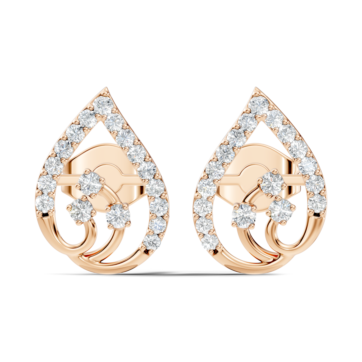 Round Shape Lab Grown Diamond 14k Solid Gold Ethical New Affordable Diamond Earrings For Women - HIGHCARAT DIAMONDS