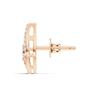 Round Shape Lab Grown Diamond 14k Solid Gold Ethical New Affordable Diamond Earrings For Women - HIGHCARAT DIAMONDS