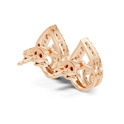 Round Shape Lab Grown Diamond 14k Solid Gold Ethical New Affordable Diamond Earrings For Women - HIGHCARAT DIAMONDS