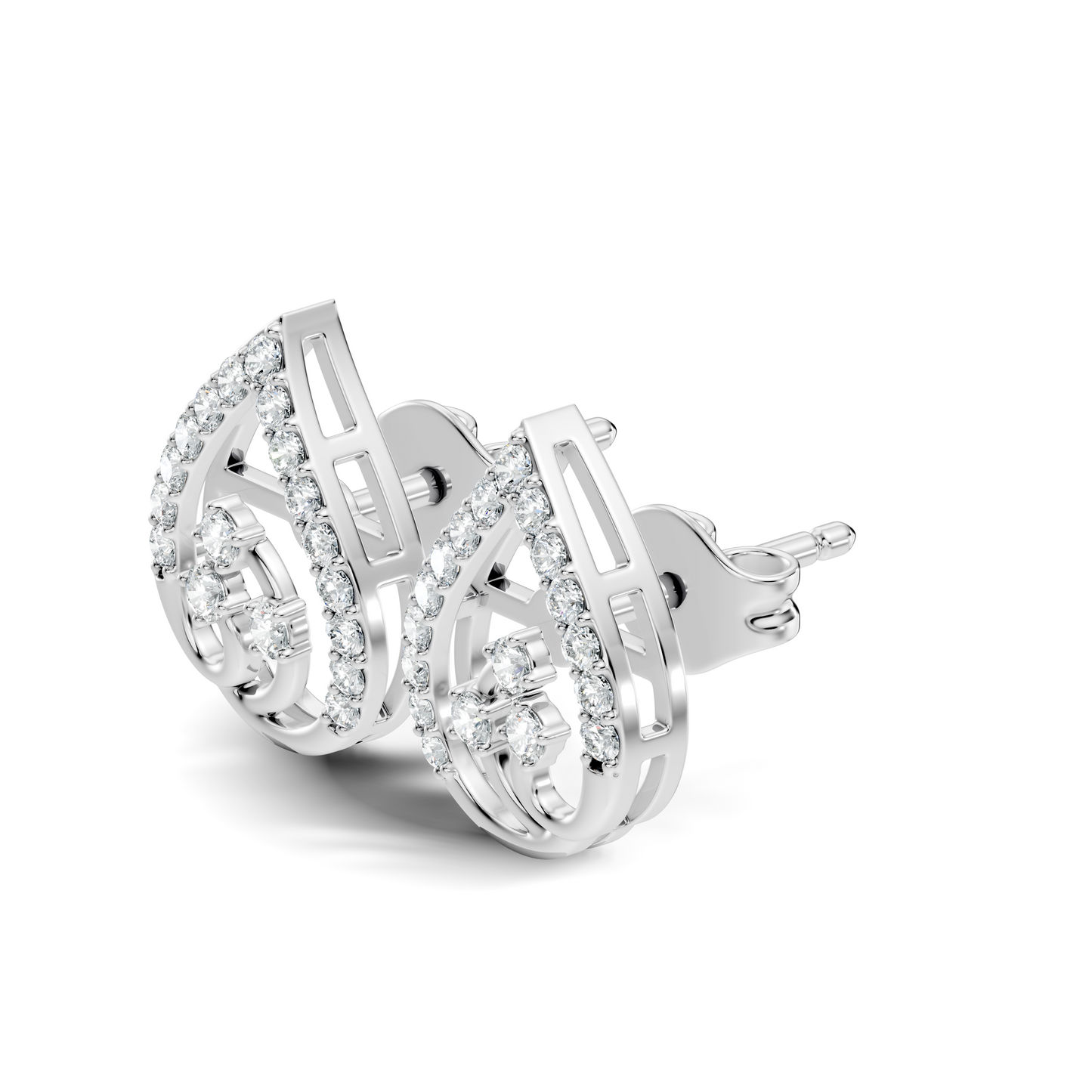 Round Shape Lab Grown Diamond 14k Solid Gold Ethical New Affordable Diamond Earrings For Women - HIGHCARAT DIAMONDS