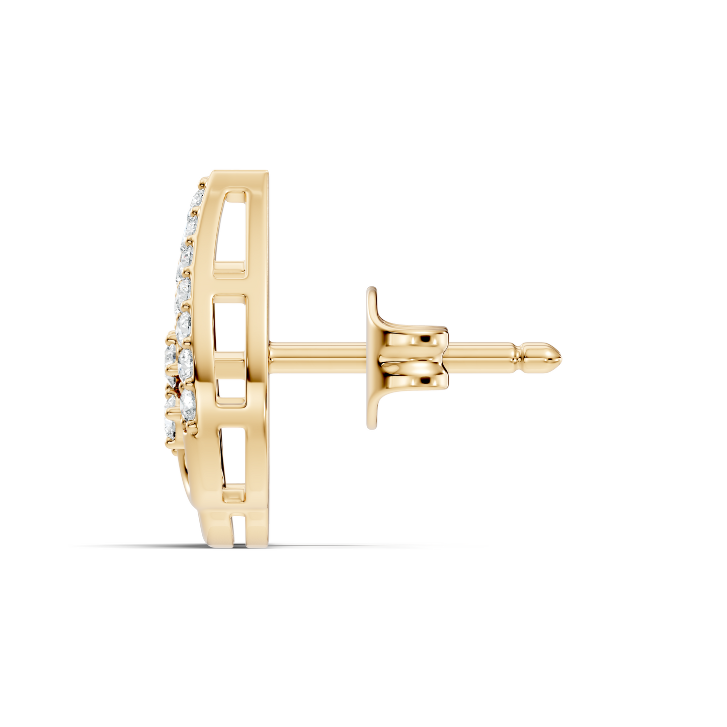 Round Shape Lab Grown Diamond 14k Solid Gold Ethical New Affordable Diamond Earrings For Women - HIGHCARAT DIAMONDS