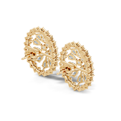 Elegant 5 Ct Pear and Round Lab-Grown Diamond Earrings In 14K  Solid White Gold - HIGHCARAT DIAMONDS
