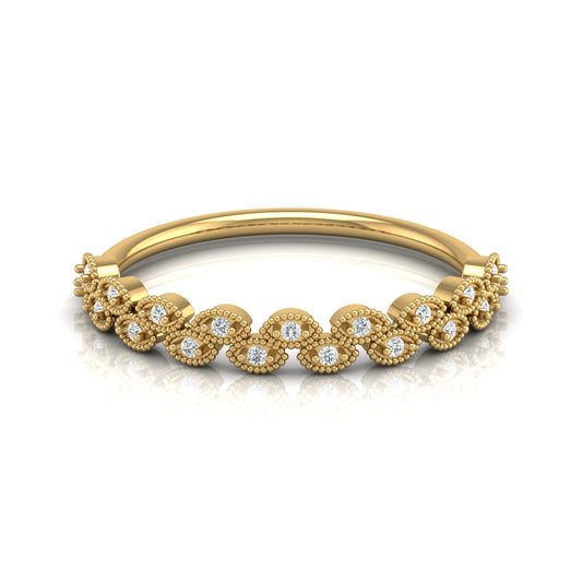 Round Cut Personalized Diamond Eternity Band Ring For Her in 14KT Solid Gold - HIGHCARAT DIAMONDS