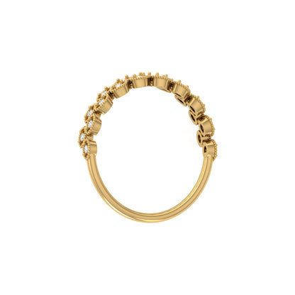 Round Cut Personalized Diamond Eternity Band Ring For Her in 14KT Solid Gold - HIGHCARAT DIAMONDS