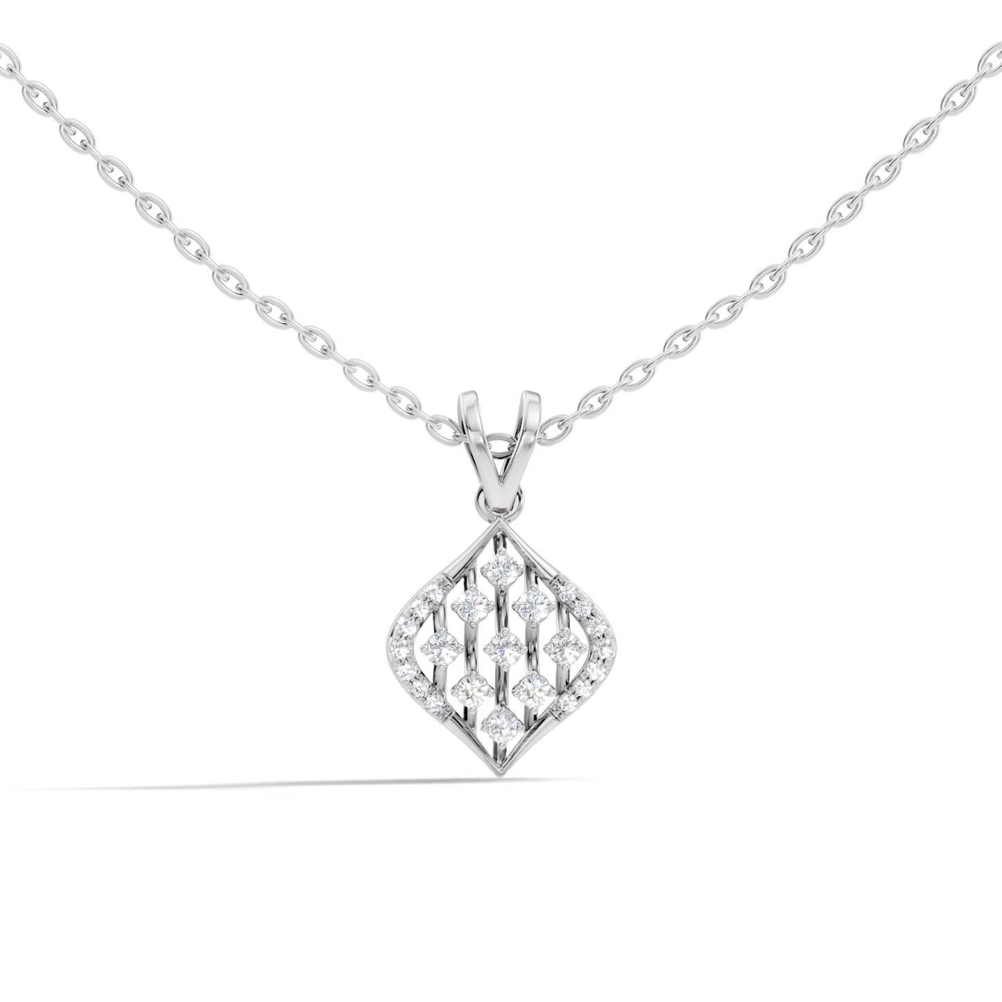 Classic Round  Shape Diamond Pendant with 14K Solid Gold Luxury Everyday Wear - HIGHCARAT DIAMONDS