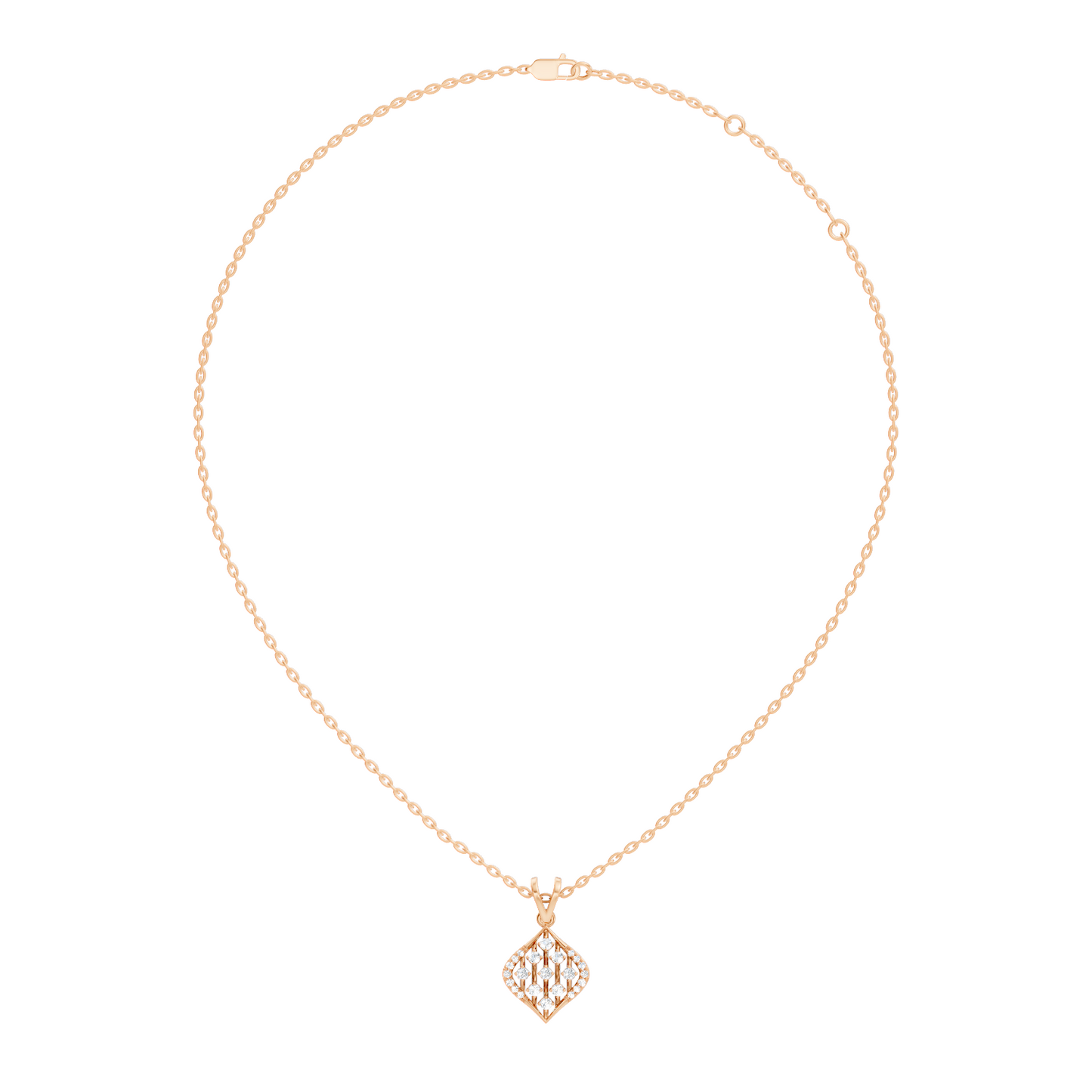 Classic Round  Shape Diamond Pendant with 14K Solid Gold Luxury Everyday Wear - HIGHCARAT DIAMONDS