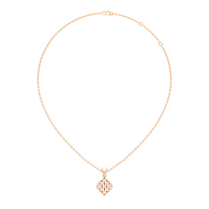 Classic Round  Shape Diamond Pendant with 14K Solid Gold Luxury Everyday Wear - HIGHCARAT DIAMONDS