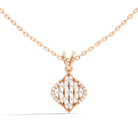 Classic Round  Shape Diamond Pendant with 14K Solid Gold Luxury Everyday Wear - HIGHCARAT DIAMONDS