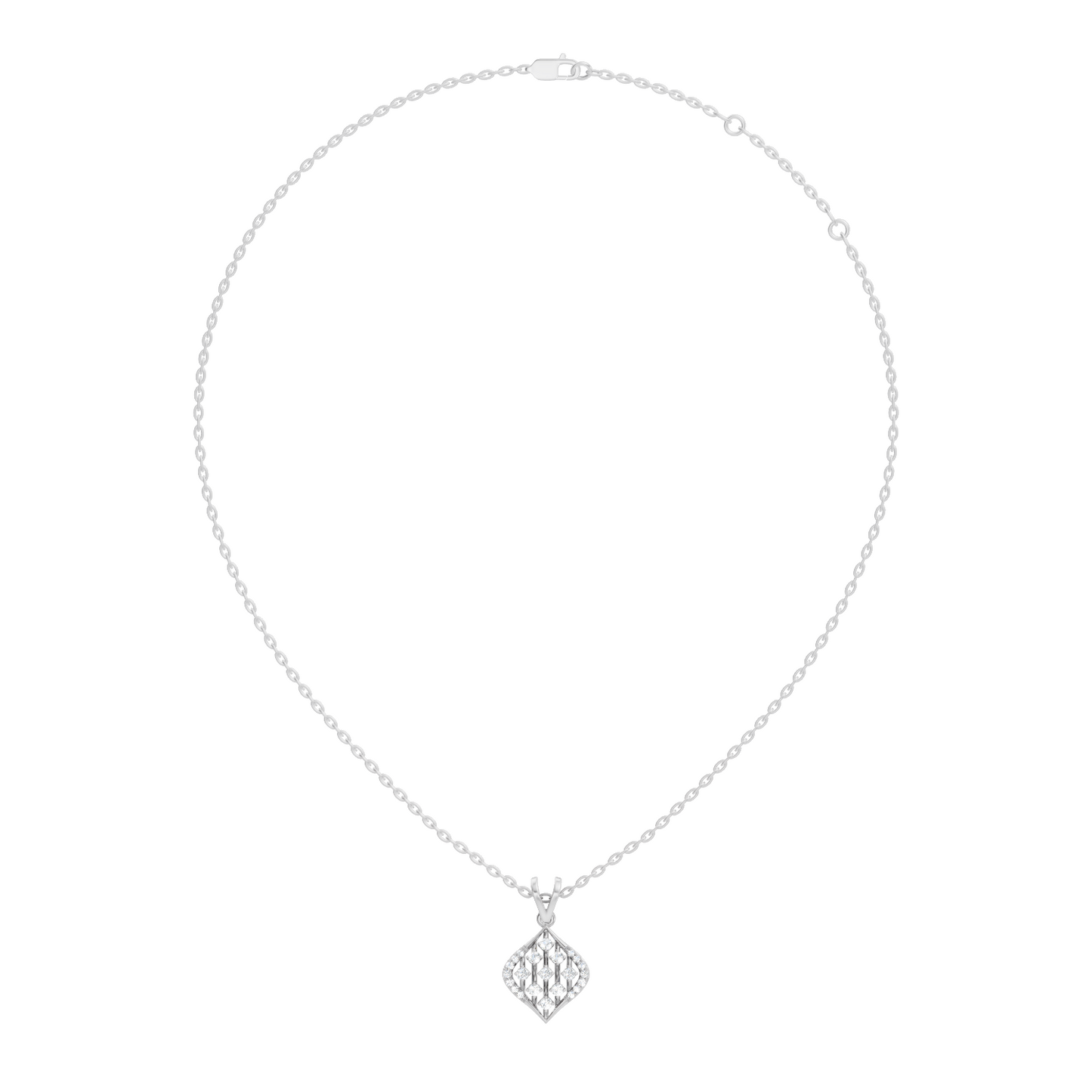 Classic Round  Shape Diamond Pendant with 14K Solid Gold Luxury Everyday Wear - HIGHCARAT DIAMONDS