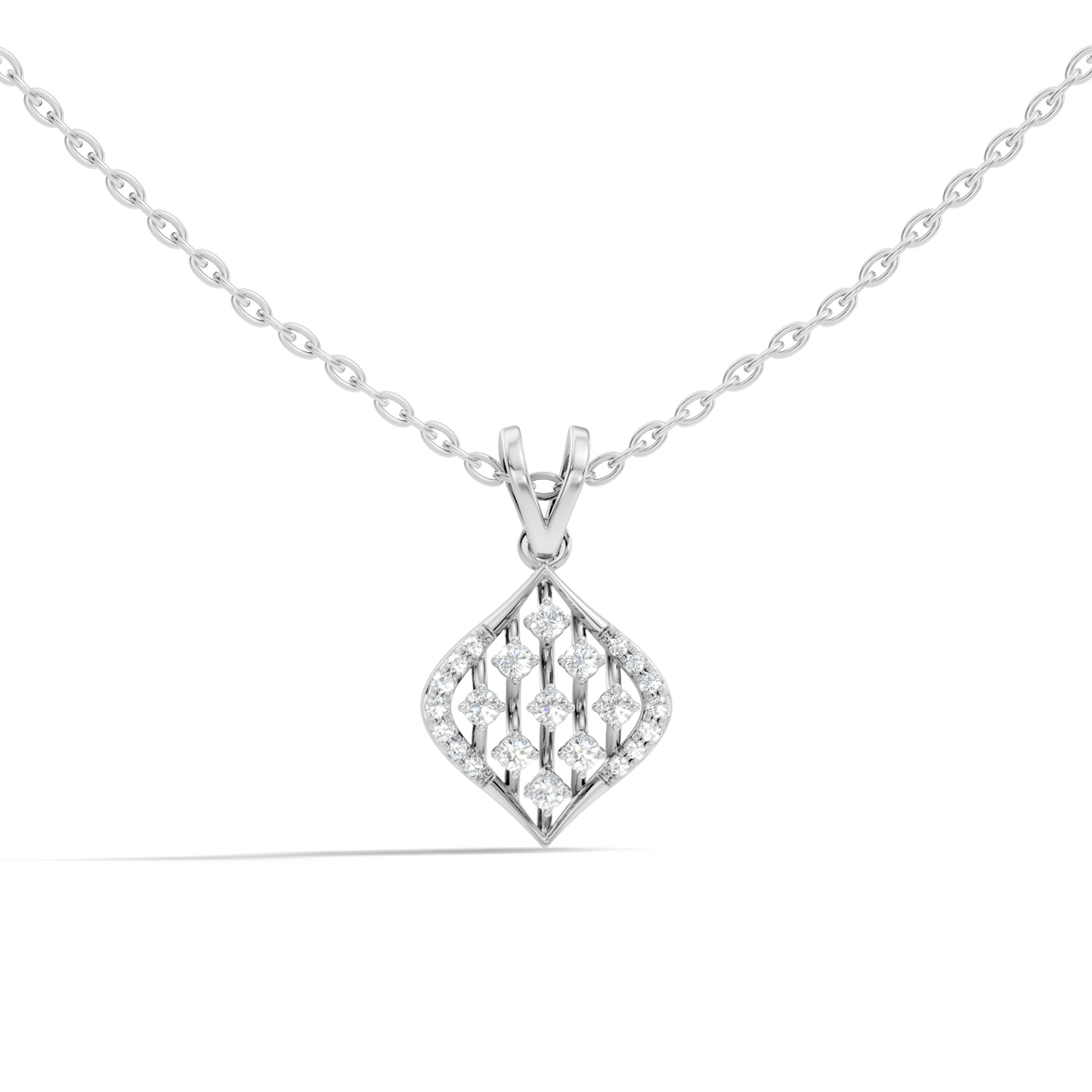 Classic Round  Shape Diamond Pendant with 14K Solid Gold Luxury Everyday Wear - HIGHCARAT DIAMONDS