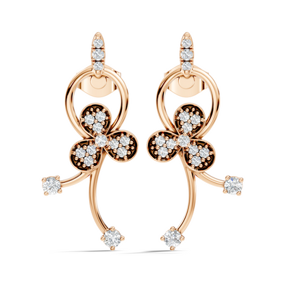 Round Cut Lab Grown & Natural Diamond Antique Delicate Stackable Party Wear Drop Stud Earrings For Her - HIGHCARAT DIAMONDS
