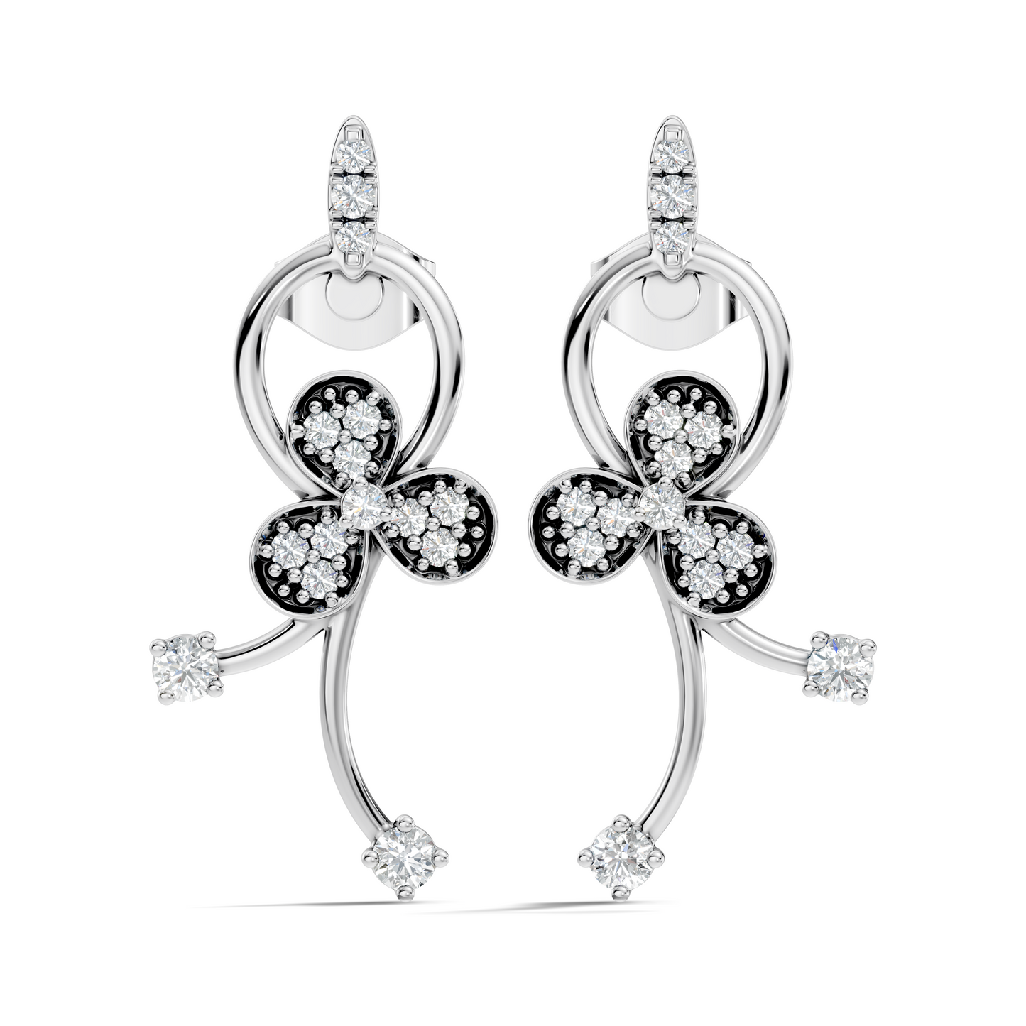Round Cut Lab Grown & Natural Diamond Antique Delicate Stackable Party Wear Drop Stud Earrings For Her - HIGHCARAT DIAMONDS