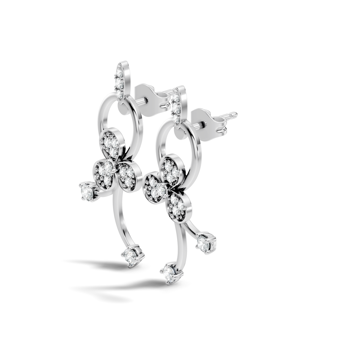 Round Cut Lab Grown & Natural Diamond Antique Delicate Stackable Party Wear Drop Stud Earrings For Her - HIGHCARAT DIAMONDS