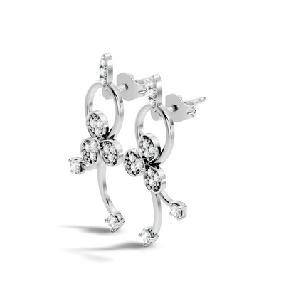 Round Cut Lab Grown & Natural Diamond Antique Delicate Stackable Party Wear Drop Stud Earrings For Her - HIGHCARAT DIAMONDS
