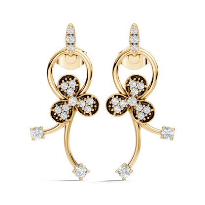 Round Cut Lab Grown & Natural Diamond Antique Delicate Stackable Party Wear Drop Stud Earrings For Her - HIGHCARAT DIAMONDS