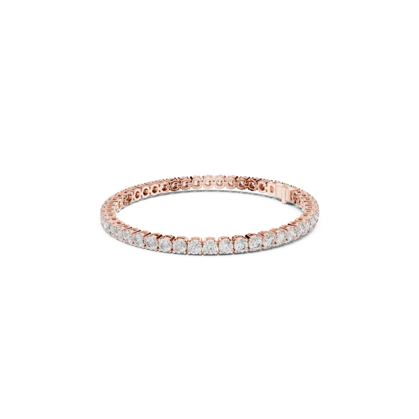 18k Solid Yellow Gold Vintage Minimalist 6.72Ct Round Cut Diamond Dainty Wedding Tennis Bracelet For Women's - HIGHCARAT DIAMONDS