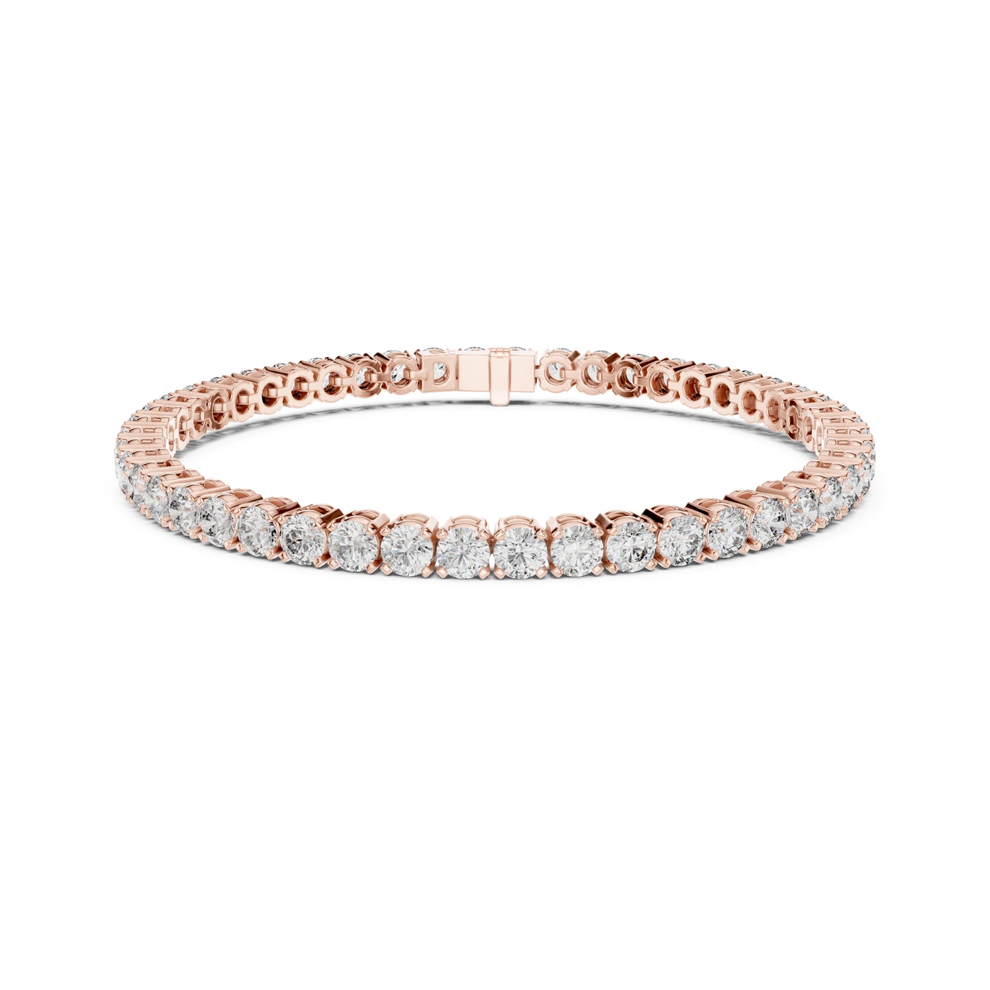 18k Solid Yellow Gold Vintage Minimalist 6.72Ct Round Cut Diamond Dainty Wedding Tennis Bracelet For Women's - HIGHCARAT DIAMONDS
