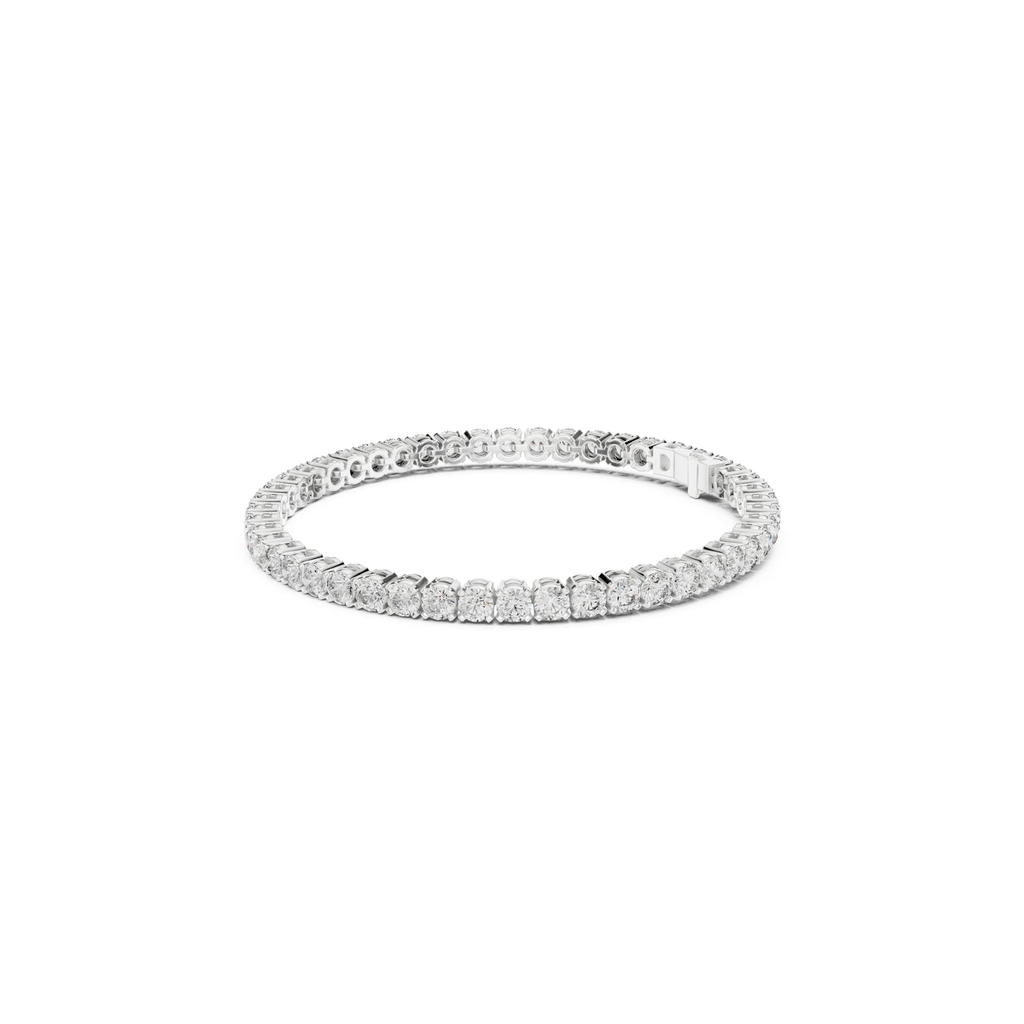 18k Solid Yellow Gold Vintage Minimalist 6.72Ct Round Cut Diamond Dainty Wedding Tennis Bracelet For Women's - HIGHCARAT DIAMONDS