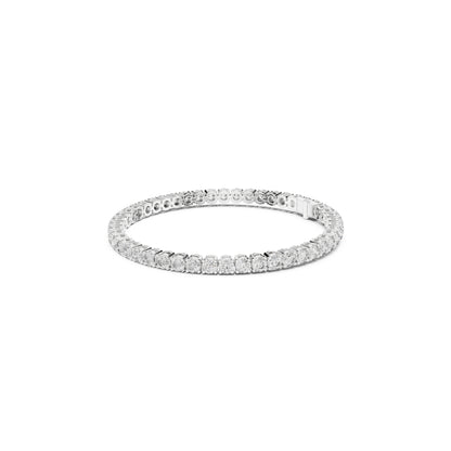 18k Solid Yellow Gold Vintage Minimalist 6.72Ct Round Cut Diamond Dainty Wedding Tennis Bracelet For Women's - HIGHCARAT DIAMONDS