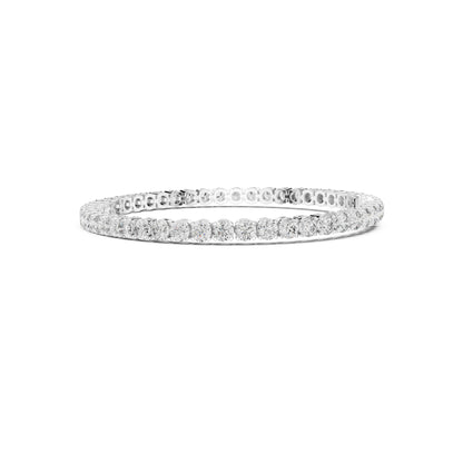 18k Solid Yellow Gold Vintage Minimalist 6.72Ct Round Cut Diamond Dainty Wedding Tennis Bracelet For Women's - HIGHCARAT DIAMONDS