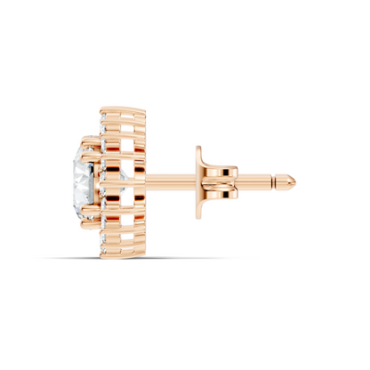 2.02 Round Shape Lab Grown Sparkling Diamond Stud Earrings For Women In 14K Solid Gold - HIGHCARAT DIAMONDS