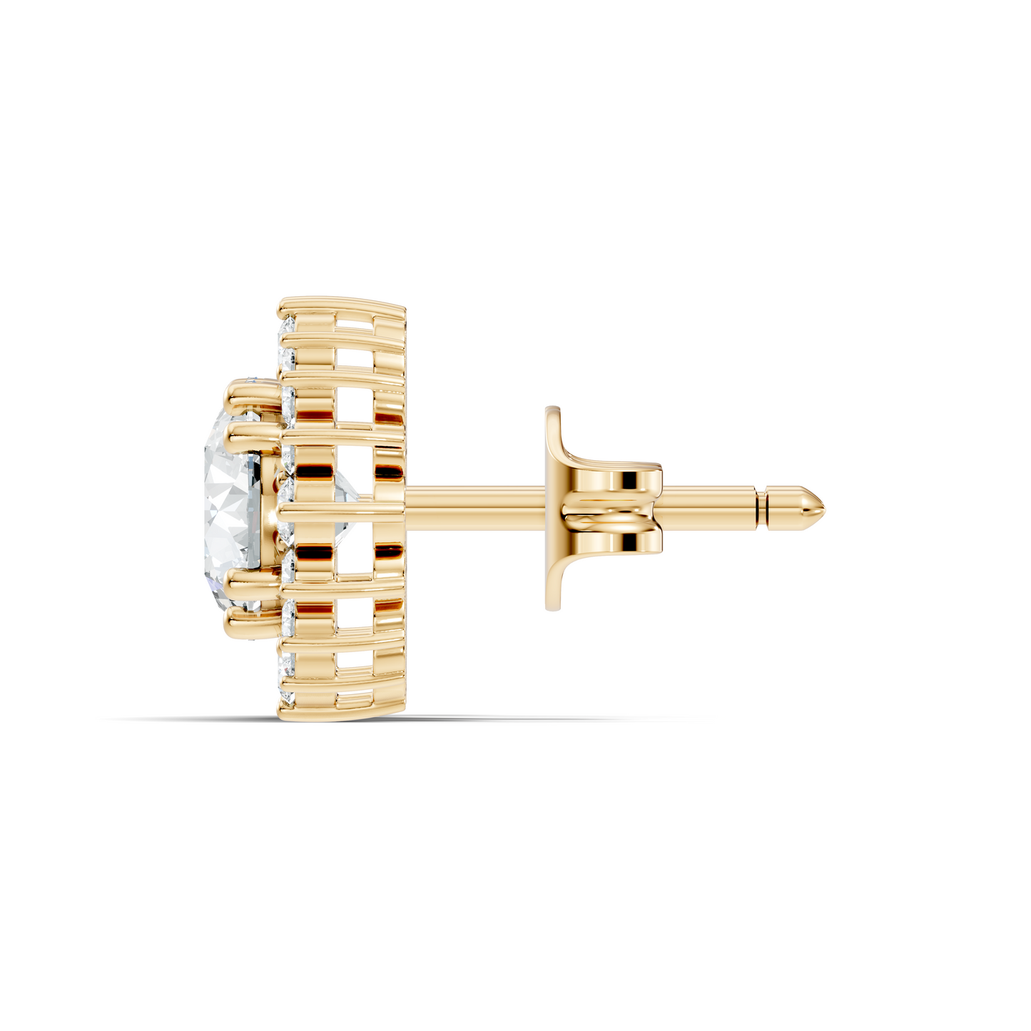 2.02 Round Shape Lab Grown Sparkling Diamond Stud Earrings For Women In 14K Solid Gold - HIGHCARAT DIAMONDS