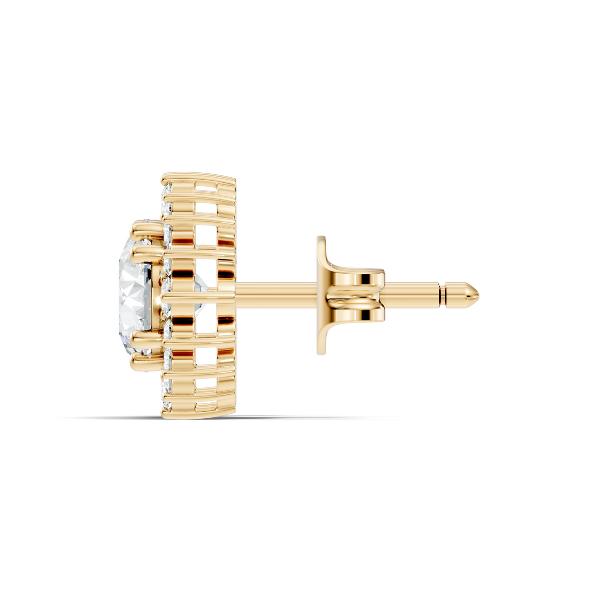 2.02 Round Shape Lab Grown Sparkling Diamond Stud Earrings For Women In 14K Solid Gold - HIGHCARAT DIAMONDS