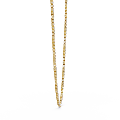 Round Cut Station Lab Grown Tennis Diamond Necklace in Gold - HIGHCARAT DIAMONDS