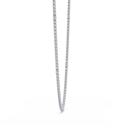 Round Cut Station Lab Grown Tennis Diamond Necklace in Gold - HIGHCARAT DIAMONDS