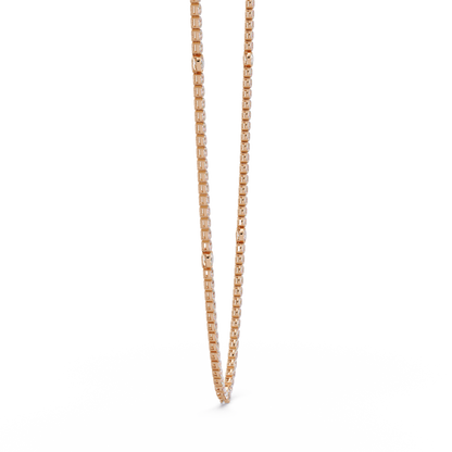 Round Cut Station Lab Grown Tennis Diamond Necklace in Gold - HIGHCARAT DIAMONDS