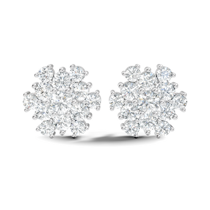 2.28Ct Round Cut Lab Grown Diamond Elegant Vintage Stunning White Colorless Stud Earring For Women's - HIGHCARAT DIAMONDS