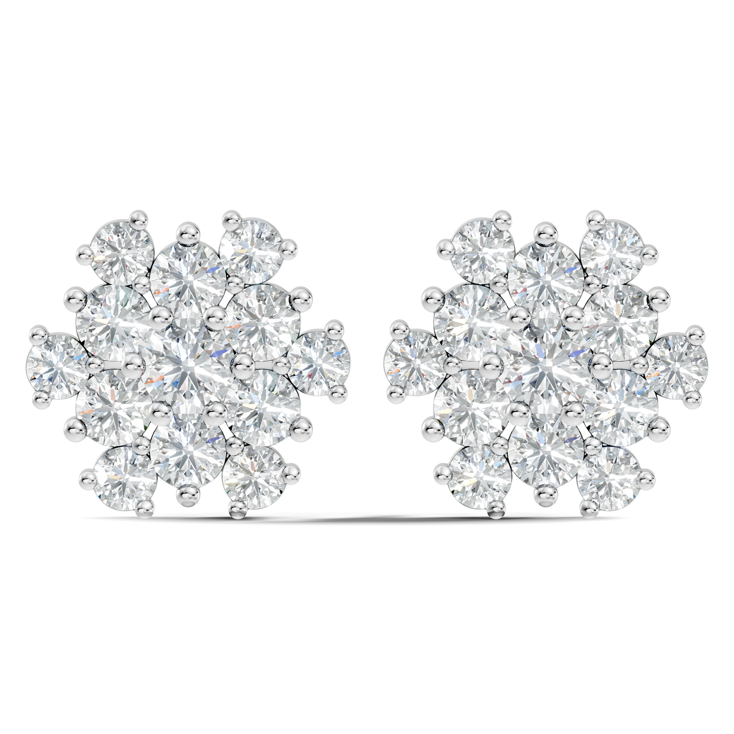 2.28Ct Round Cut Lab Grown Diamond Elegant Vintage Stunning White Colorless Stud Earring For Women's - HIGHCARAT DIAMONDS