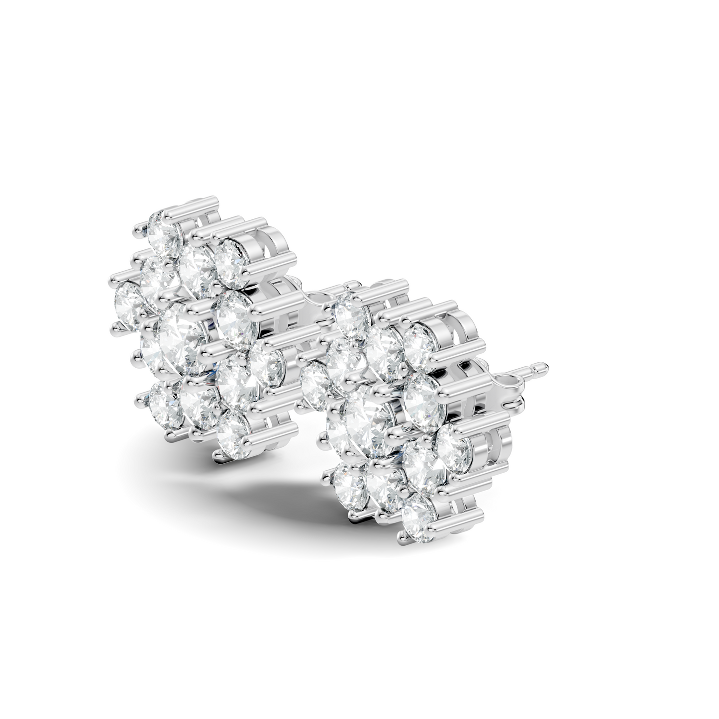 2.28Ct Round Cut Lab Grown Diamond Elegant Vintage Stunning White Colorless Stud Earring For Women's - HIGHCARAT DIAMONDS