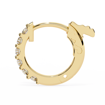 Round Cut Top Grade Diamond Antique Elegant Cluster Art Deco Perfect Hoop Earring Gift For Her - HIGHCARAT DIAMONDS