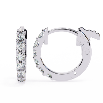 Round Cut Top Grade Diamond Antique Elegant Cluster Art Deco Perfect Hoop Earring Gift For Her - HIGHCARAT DIAMONDS