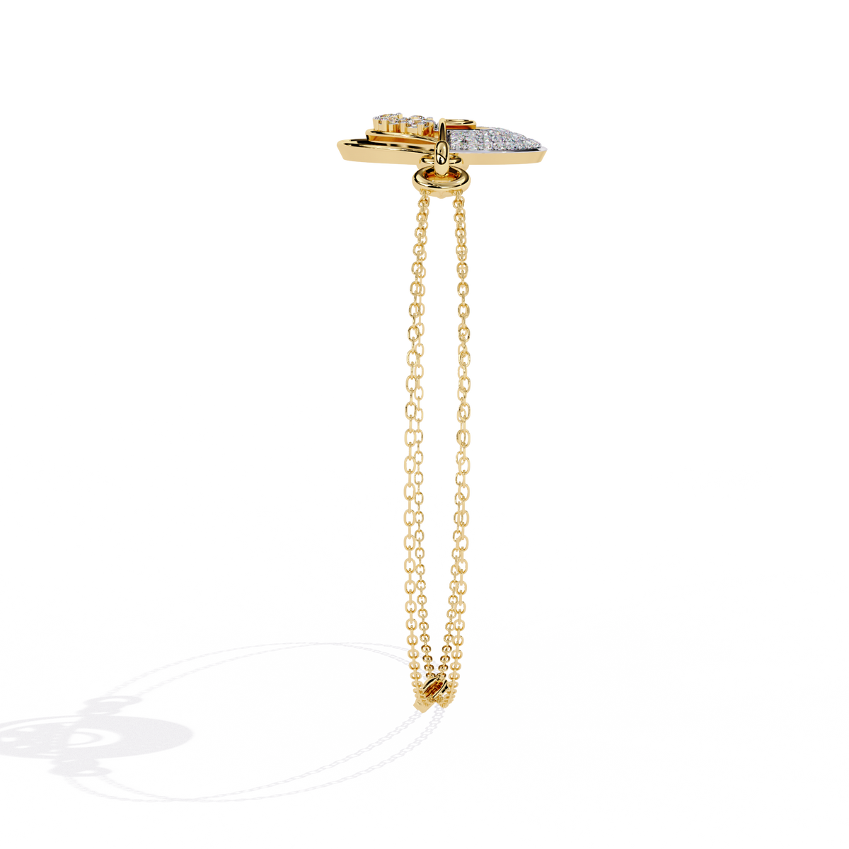 Round Cut Top Grade Diamond Unique 14k Solid Rose Gold Minimalist Handcrafted Cuff Bracelet For Women's - HIGHCARAT DIAMONDS