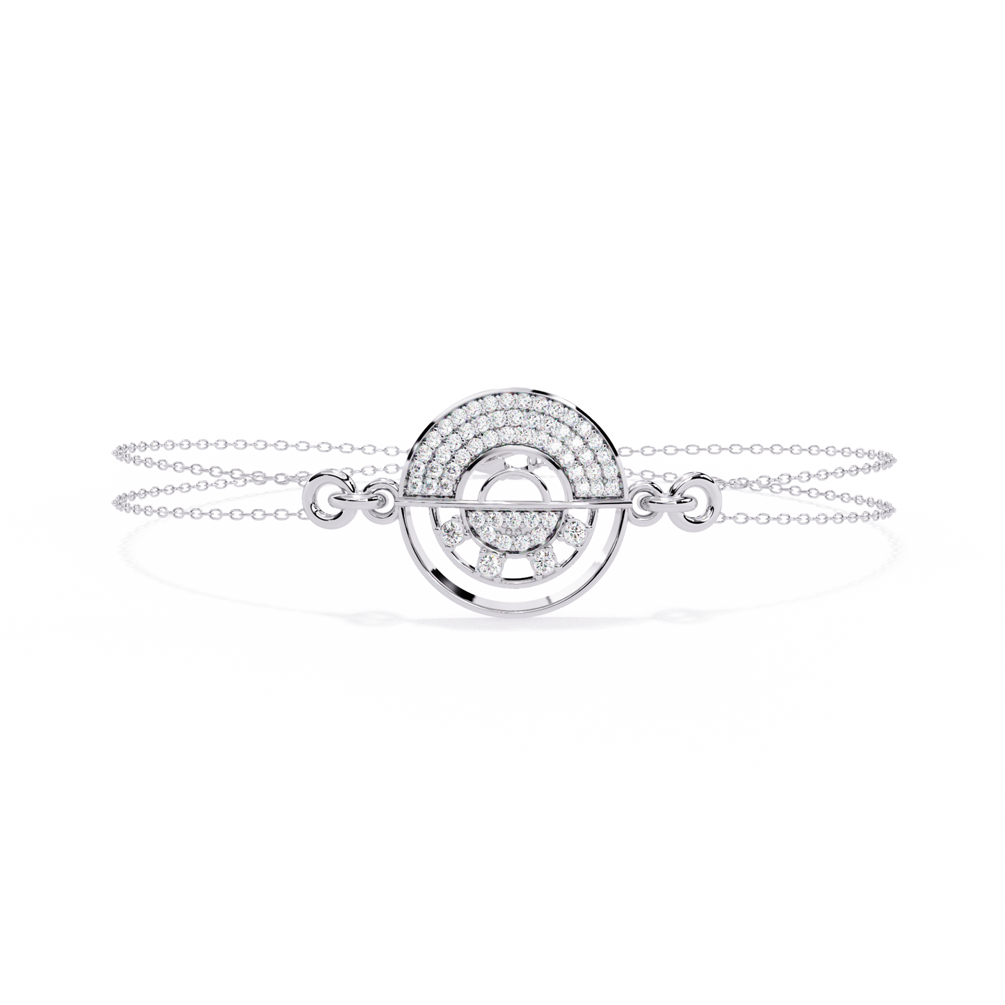 Round Cut Top Grade Diamond Unique 14k Solid Rose Gold Minimalist Handcrafted Cuff Bracelet For Women's - HIGHCARAT DIAMONDS