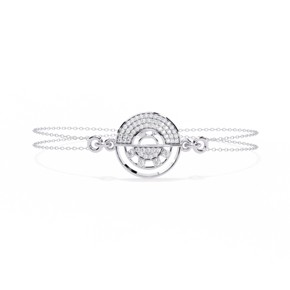 Round Cut Top Grade Diamond Unique 14k Solid Rose Gold Minimalist Handcrafted Cuff Bracelet For Women's - HIGHCARAT DIAMONDS