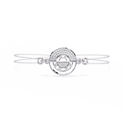 Round Cut Top Grade Diamond Unique 14k Solid Rose Gold Minimalist Handcrafted Cuff Bracelet For Women's - HIGHCARAT DIAMONDS