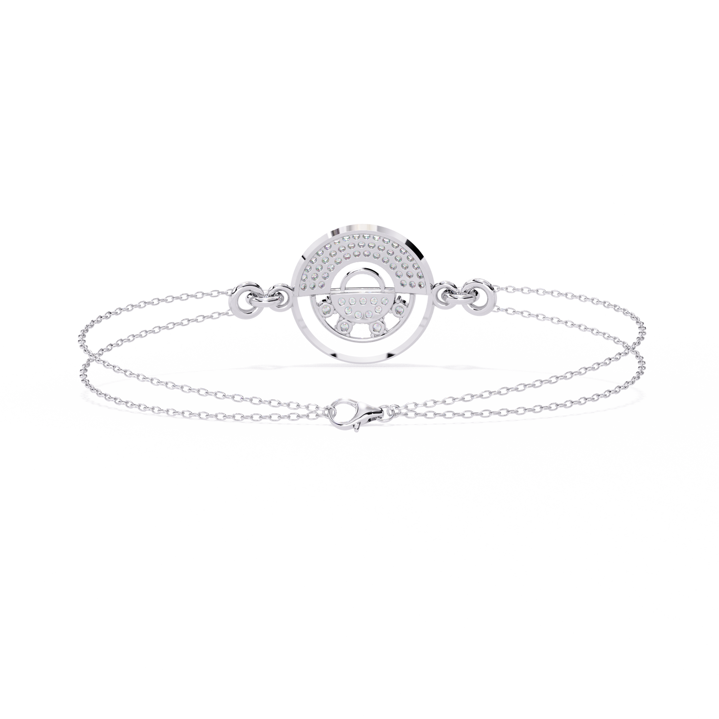 Round Cut Top Grade Diamond Unique 14k Solid Rose Gold Minimalist Handcrafted Cuff Bracelet For Women's - HIGHCARAT DIAMONDS