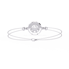 Round Cut Top Grade Diamond Unique 14k Solid Rose Gold Minimalist Handcrafted Cuff Bracelet For Women's - HIGHCARAT DIAMONDS