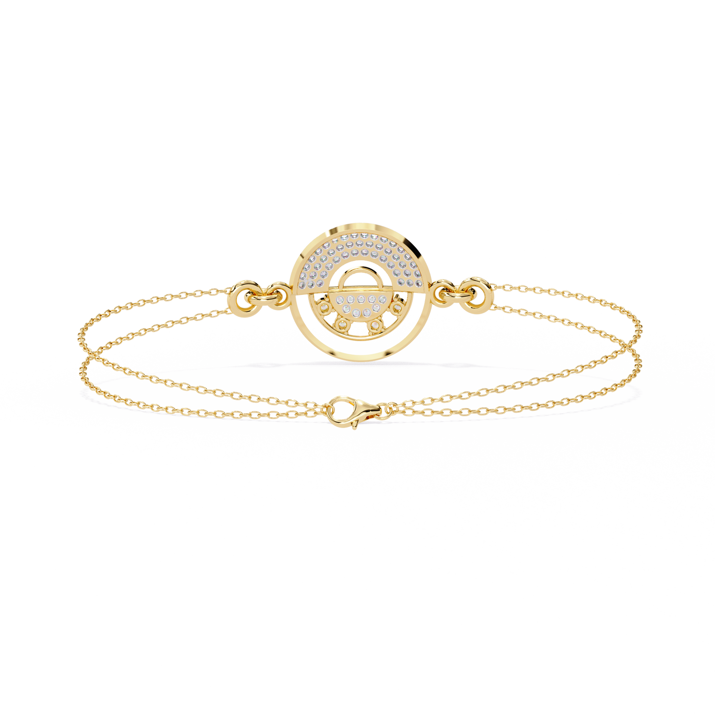 Round Cut Top Grade Diamond Unique 14k Solid Rose Gold Minimalist Handcrafted Cuff Bracelet For Women's - HIGHCARAT DIAMONDS