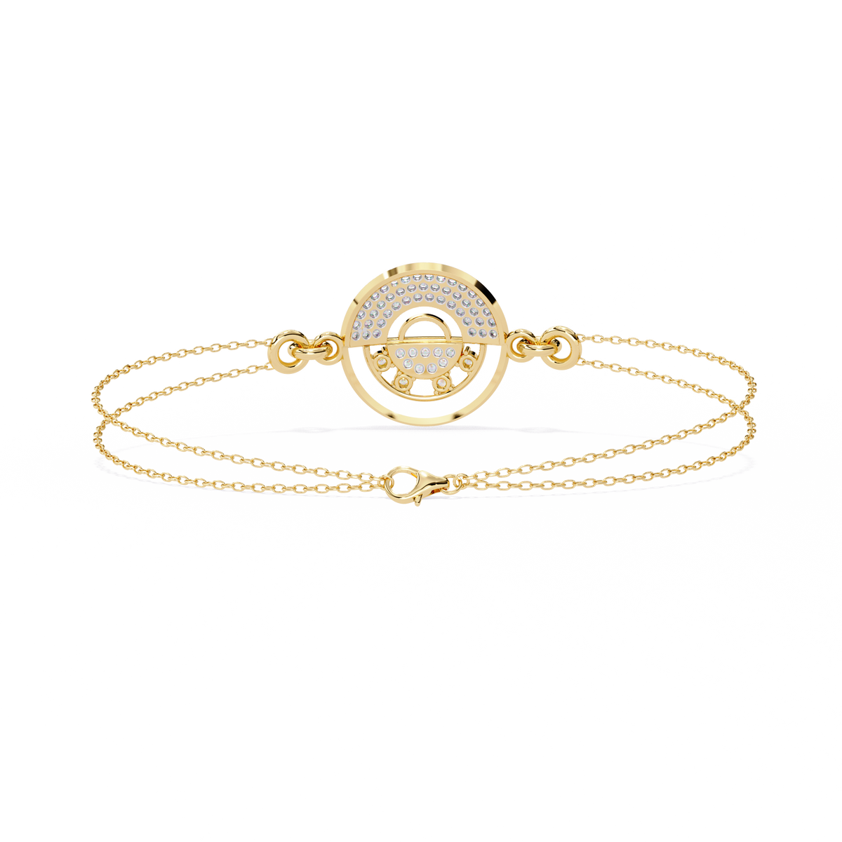 Round Cut Top Grade Diamond Unique 14k Solid Rose Gold Minimalist Handcrafted Cuff Bracelet For Women's - HIGHCARAT DIAMONDS