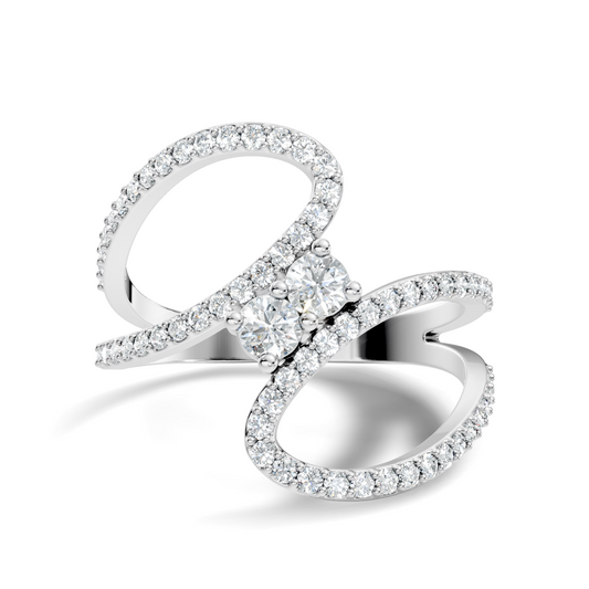 Round Cut Top Grade Lab Grown Diamond Antique Prong Set Handcrafted Vintage Party Wear Ring For Her